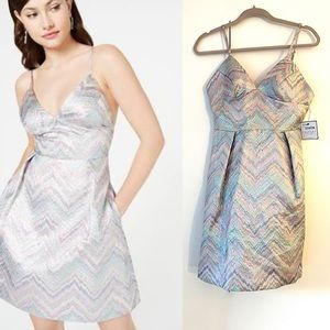 NWT Shelli Segal Laundry Metallic Cocktail Dress